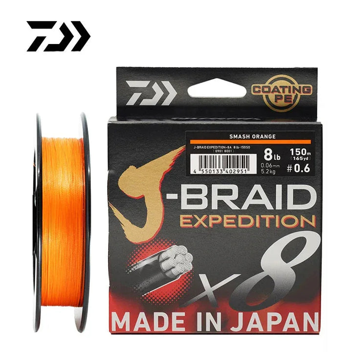 DAIWA J-BRAID 150/300m Expedition X8 Braided PE Line - Fish & Cheaps | Fishing & Outdoor Gear