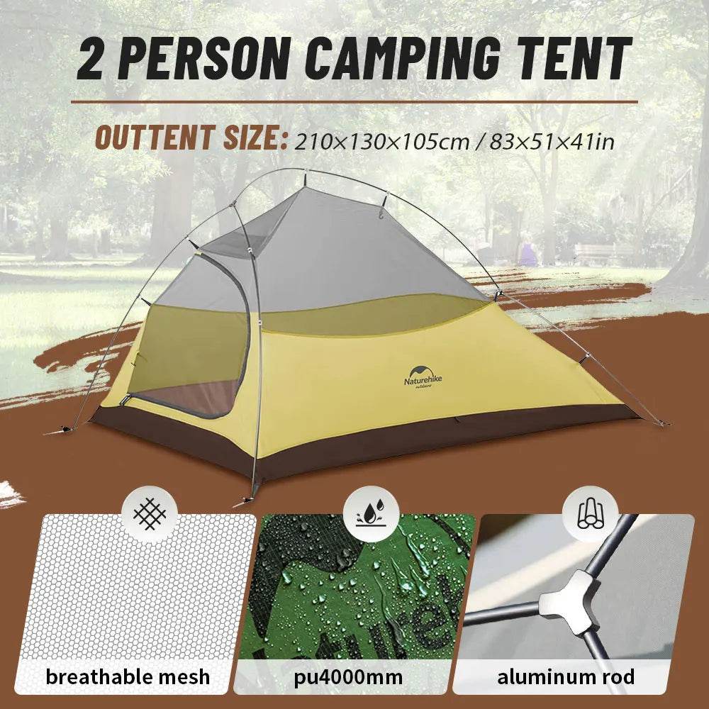 Naturehike Cloud Up 2 – Ultralight 2-Person Camping Tent - Fish & Cheaps | Fishing & Outdoor Gear