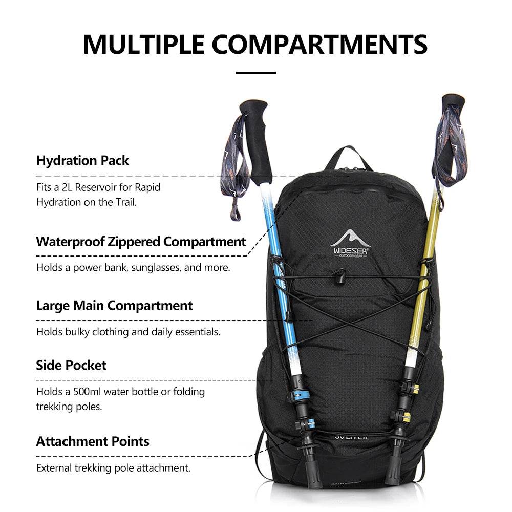 Widesea Waterproof Travel Backpack — Compact, Reliable Storage - Fish & Cheaps | Fishing & Outdoor Gear