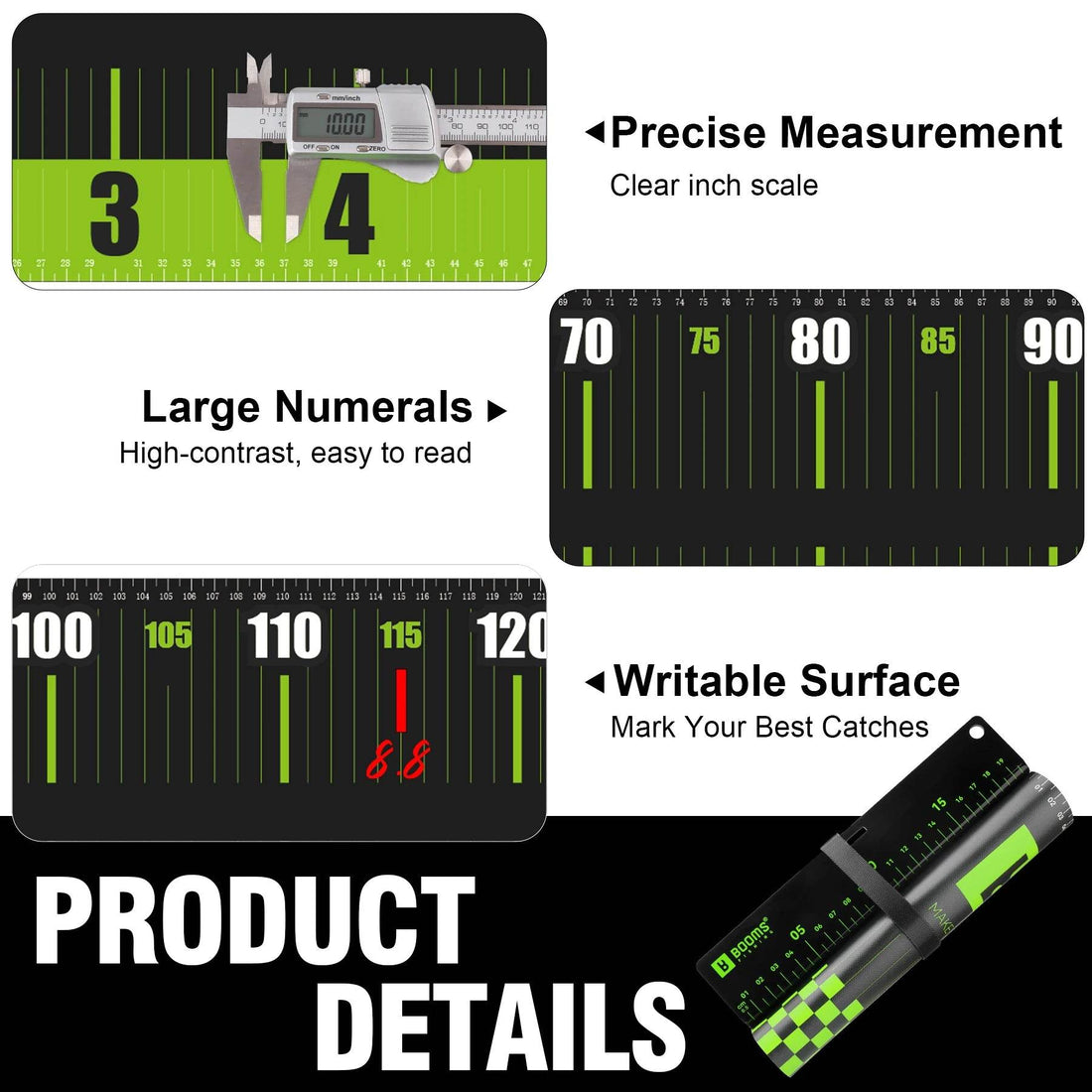 Booms Fishing 150cm Waterproof PVC Fish Measuring Ruler - Fish & Cheaps | Fishing & Outdoor Gear