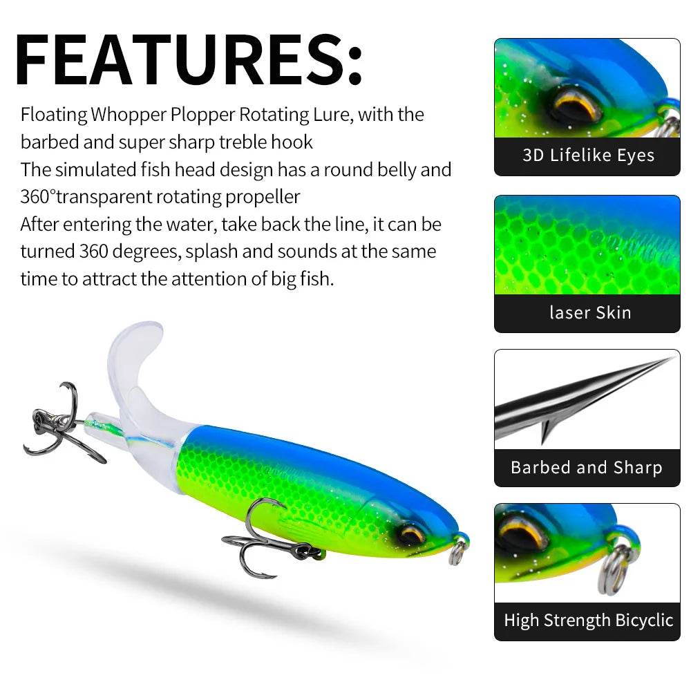 PROBEROS Topwater Popper Lure - Fish & Cheaps | Fishing & Outdoor Gear