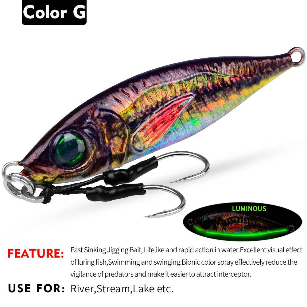 PROBEROS Metal Slow Jig Lure – Luminous Saltwater - Fish & Cheaps | Fishing & Outdoor Gear