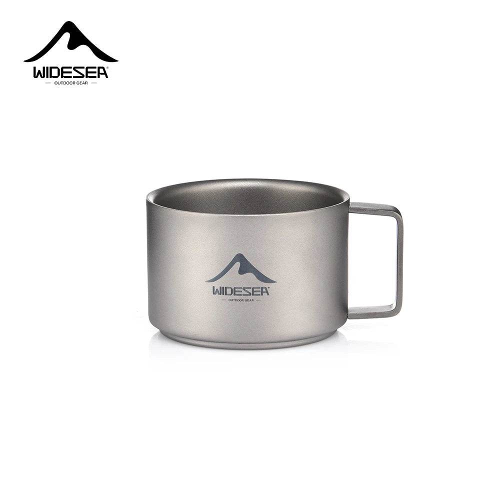 Widesea Titanium Camping Coffee Cup & Mixing Spoon - Fish & Cheaps | Fishing & Outdoor Gear