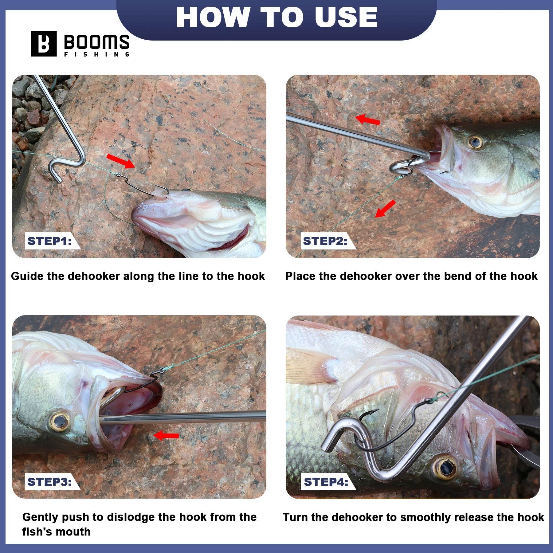 Booms Fishing XW22 Stainless Steel Hook Remover - Fish & Cheaps | Fishing & Outdoor Gear