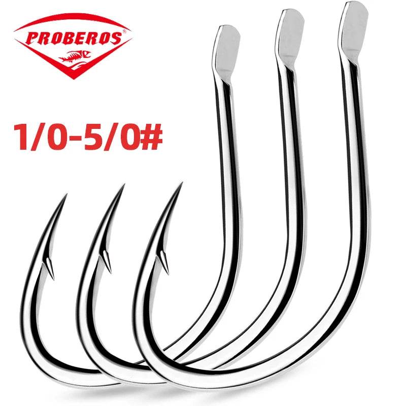 PROBEROS Barbed Big Fishing Hooks – 10 Pack - Fish & Cheaps | Fishing & Outdoor Gear