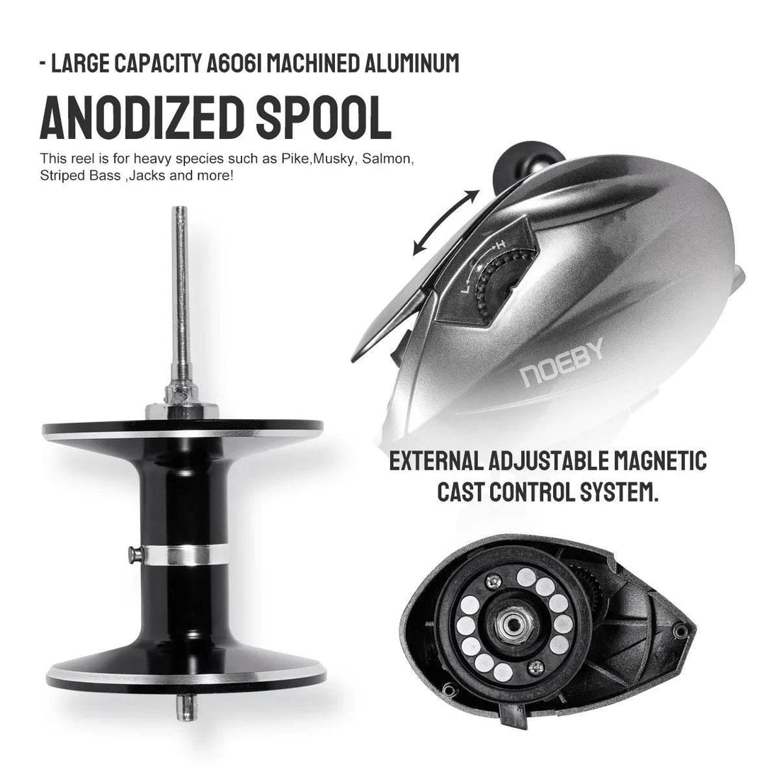Noeby Thunder Baitcasting Reel - Fish & Cheaps | Fishing & Outdoor Gear