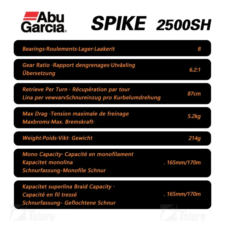 ABU GARCIA SPIKE 2500SH Spinning Reel - Fish & Cheaps | Fishing & Outdoor Gear
