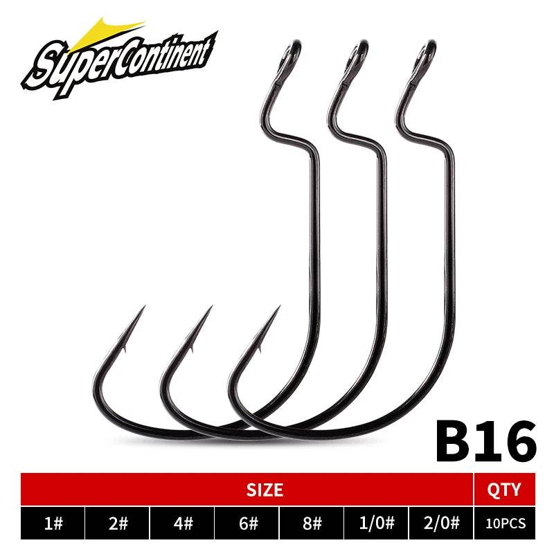 SUPERCONTINENT Wide Super Lock Soft Worm Hooks - Fish & Cheaps | Fishing & Outdoor Gear