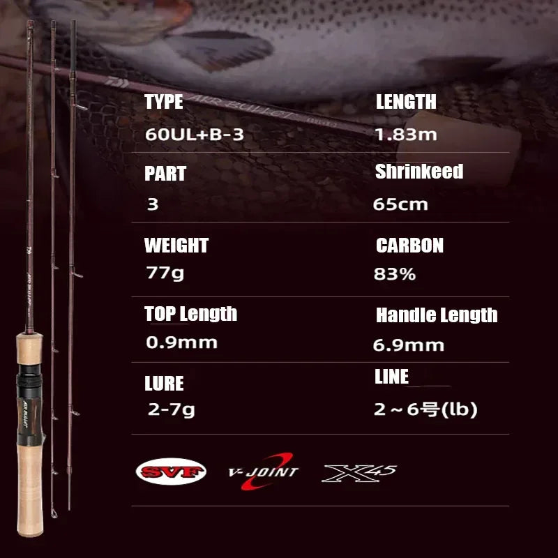 DAIWA AIR BULLET Stream Spinning/Casting Rod - Fish & Cheaps | Fishing & Outdoor Gear
