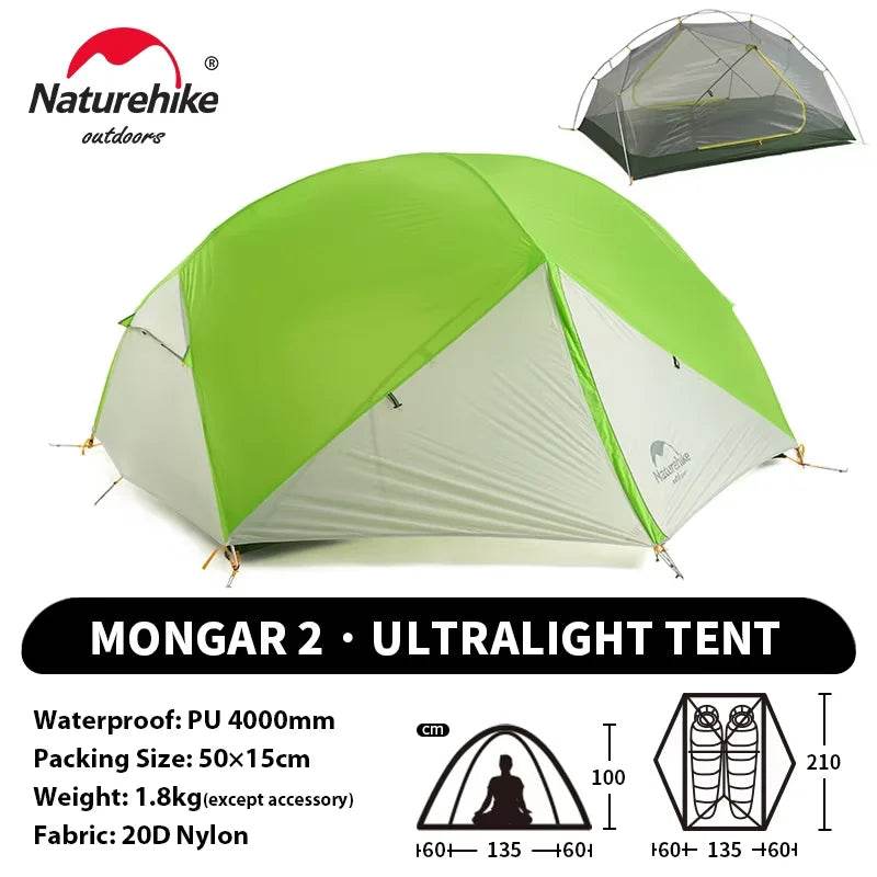 Naturehike Mongar UL 2 — Ultralight 2-Person Trekking Tent - Fish & Cheaps | Fishing & Outdoor Gear