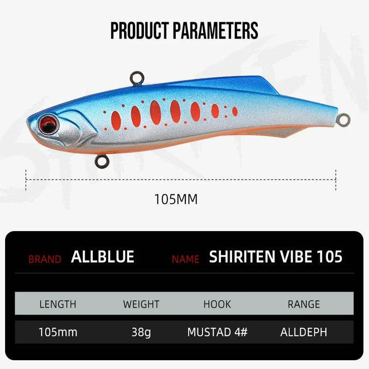 ALLBLUE Shiriten Vibe 105mm Soft VIB Lure - Fish & Cheaps | Fishing & Outdoor Gear