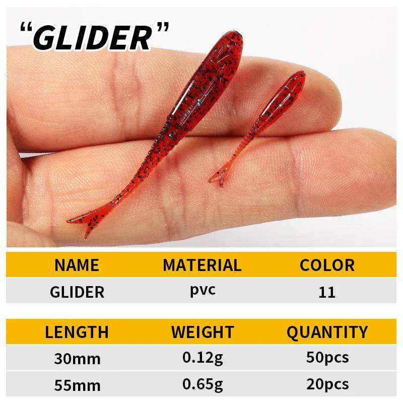 Supercontinent Soft Bait Glider – 5.5cm/3cm ForkTail Tremor Lure - Fish & Cheaps | Fishing & Outdoor Gear
