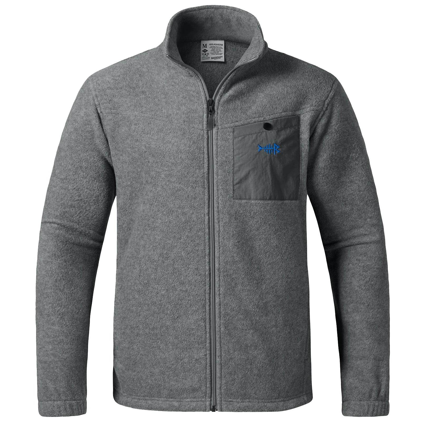 BASSDASH AllDay Men’s Full Zip Fleece Jacket - Fish & Cheaps | Fishing & Outdoor Gear