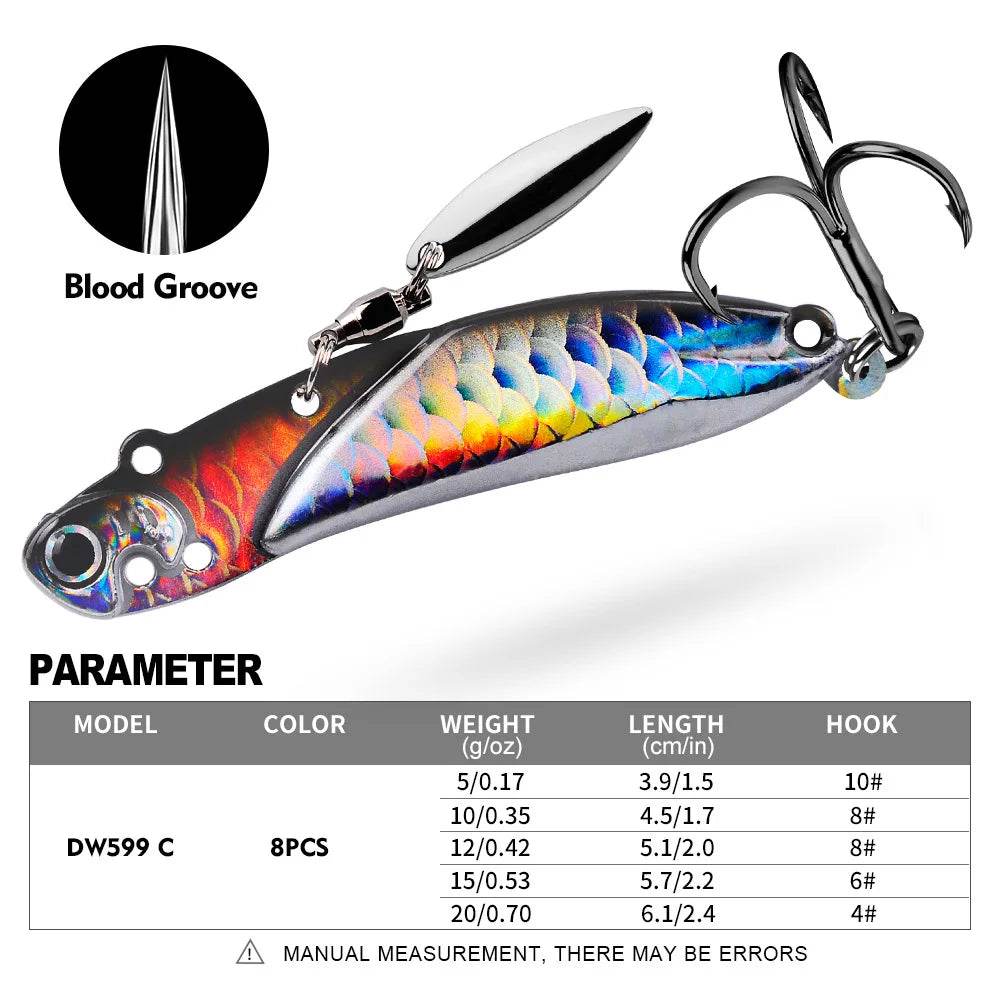 PROBEROS Metal VIB Vibration Spoon Lure - Fish & Cheaps | Fishing & Outdoor Gear