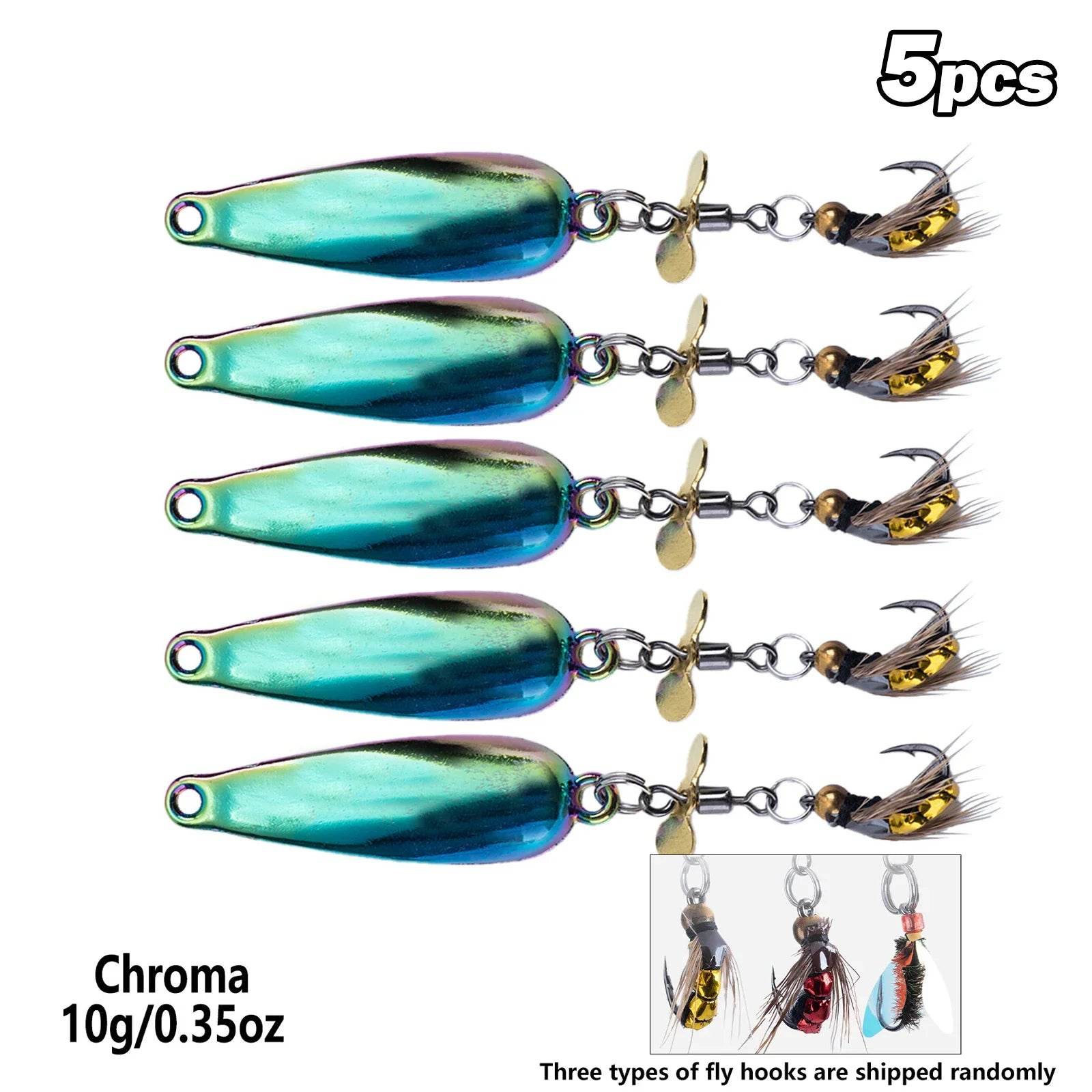 Goture 5pcs Lure Spoonbait Spinners – Hard Sequins Set - Fish & Cheaps | Fishing & Outdoor Gear