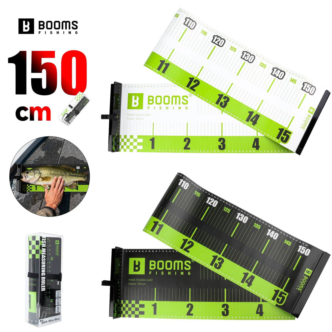 Booms Fishing 150cm Waterproof PVC Fish Measuring Ruler - Fish & Cheaps | Fishing & Outdoor Gear