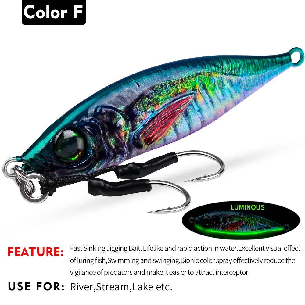 PROBEROS Metal Slow Jig Lure – Luminous Saltwater - Fish & Cheaps | Fishing & Outdoor Gear