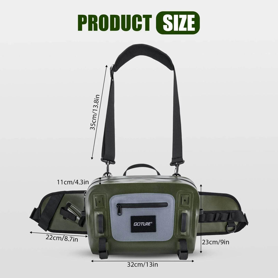 Goture Waterproof Fly Fishing Bag – Large Capacity Waist Pack - Fish & Cheaps | Fishing & Outdoor Gear
