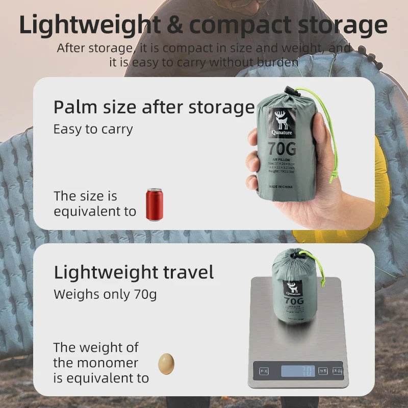 Qunature Lightweight Inflatable Camping Pillow - Fish & Cheaps | Fishing & Outdoor Gear