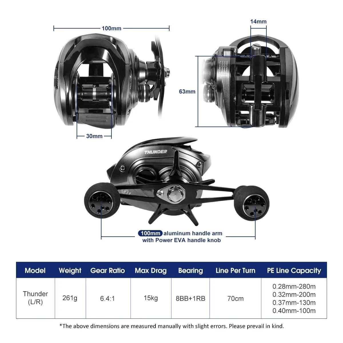 Noeby Thunder Baitcasting Reel - Fish & Cheaps | Fishing & Outdoor Gear