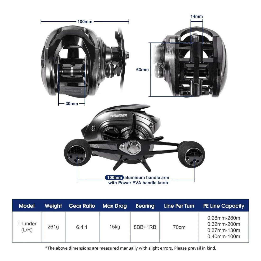 Noeby Thunder Baitcasting Reel - Fish & Cheaps | Fishing & Outdoor Gear