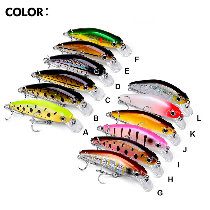 PRO BEROS 11g 3g Slowly Sinking Minnow Fishing Lure – Artificial Hard Bait (Lure Category)