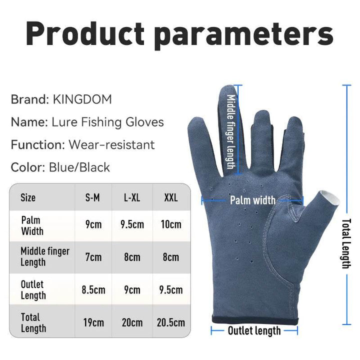 Kingdom Anti-Slip Three Finger Fishing Gloves - Fish & Cheaps | Fishing & Outdoor Gear