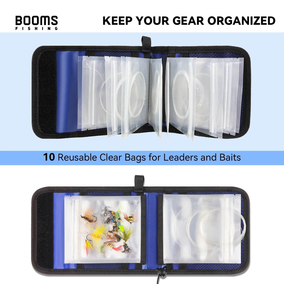 Booms SH2 Tackle Bag – 10 Pocket Lure and Line Wallet - Fish & Cheaps | Fishing & Outdoor Gear