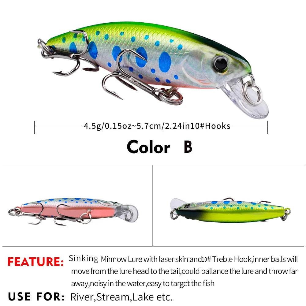 PROBEROS Mini Sinking Minnow Lure - Fish & Cheaps | Fishing & Outdoor Gear