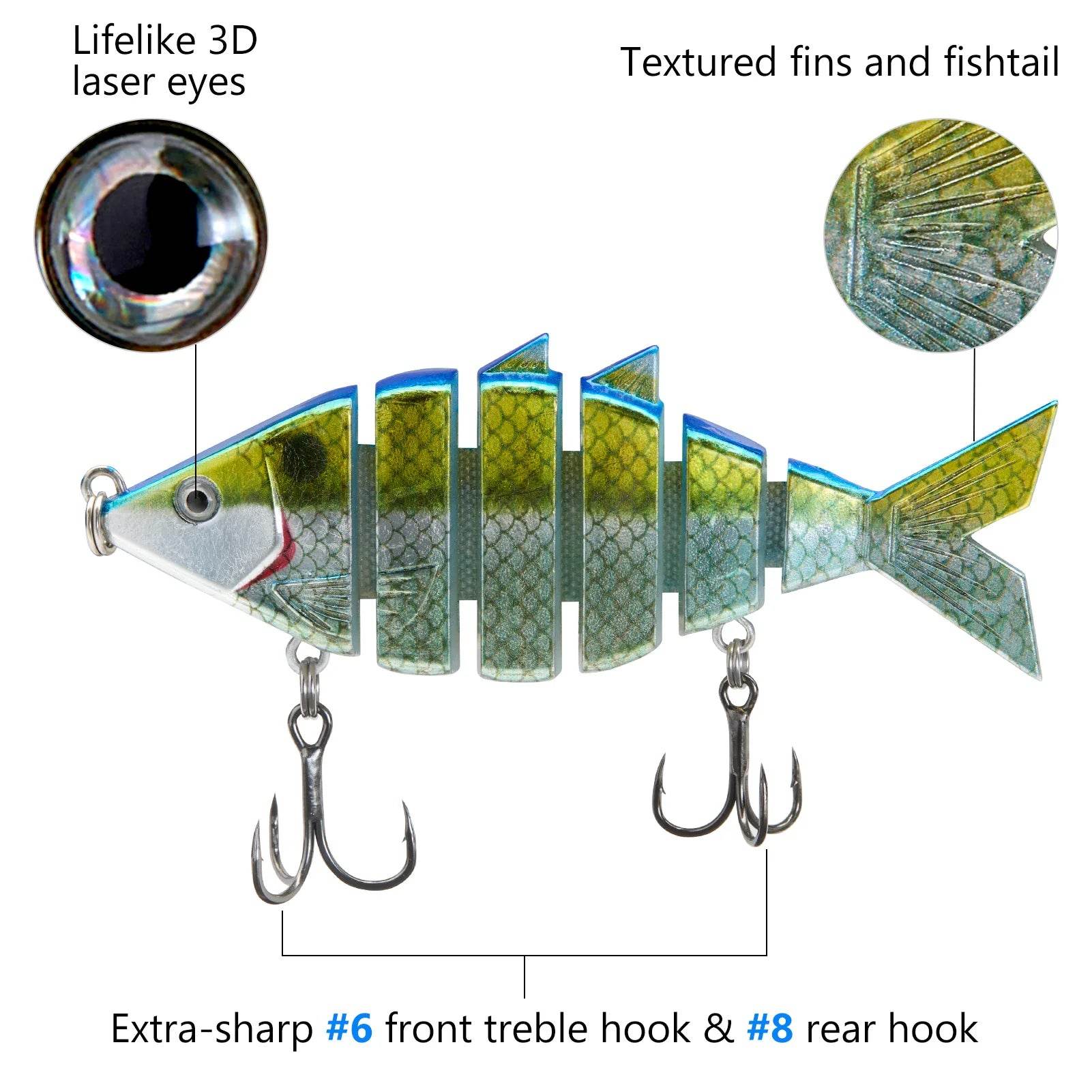 BASSDASH Bone Swimbait – Realistic Multi-Jointed Lure - Fish & Cheaps | Fishing & Outdoor Gear