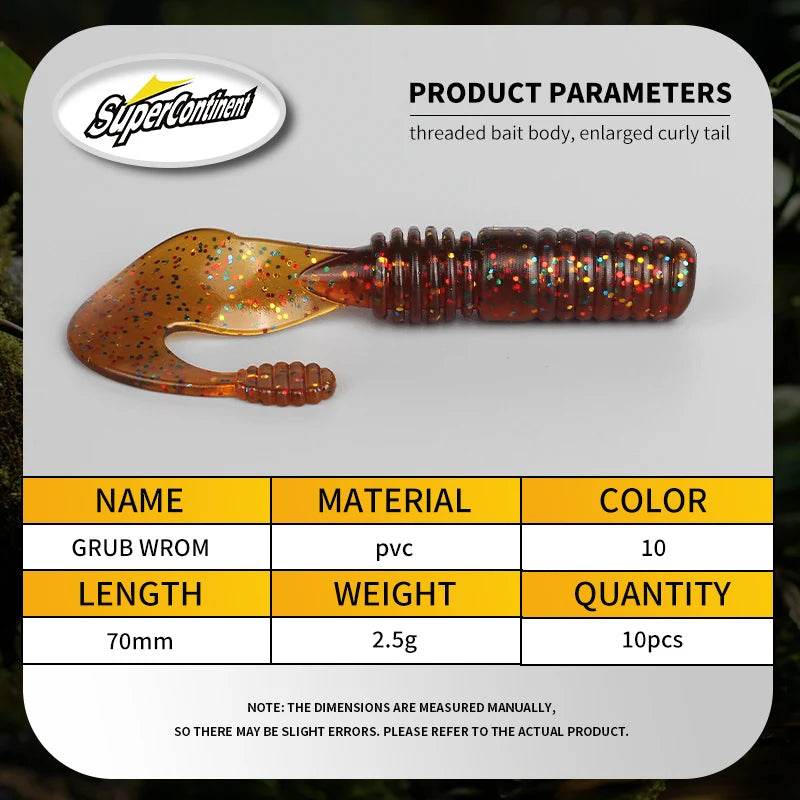 Supercontinent Grub Worm 7cm Power Tail Swimbait - Fish & Cheaps | Fishing & Outdoor Gear