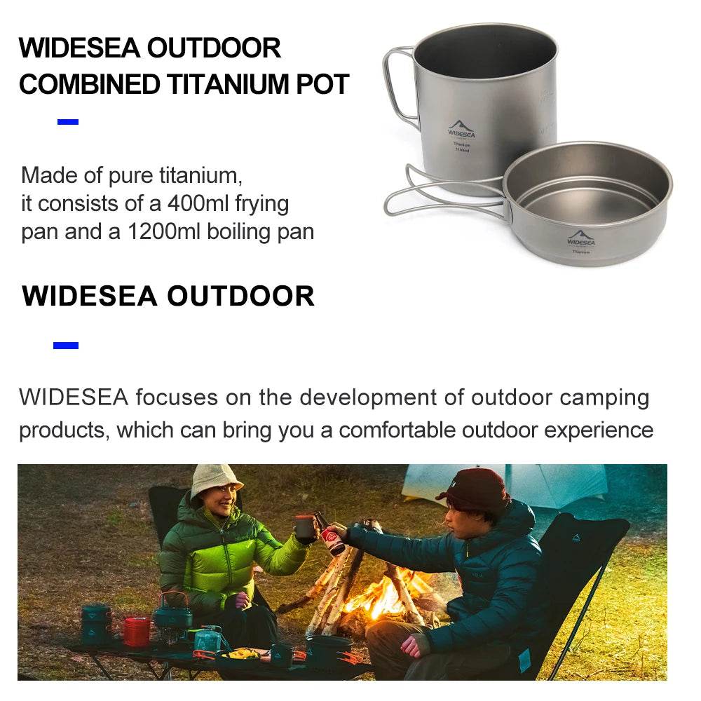 Widesea Titanium Camping Mug Pot — Ultralight 1100ml - Fish & Cheaps | Fishing & Outdoor Gear