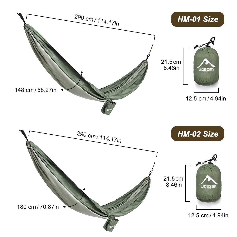 Widesea Camping Hammock – Double/Single Portable Hanging Bed - Fish & Cheaps | Fishing & Outdoor Gear