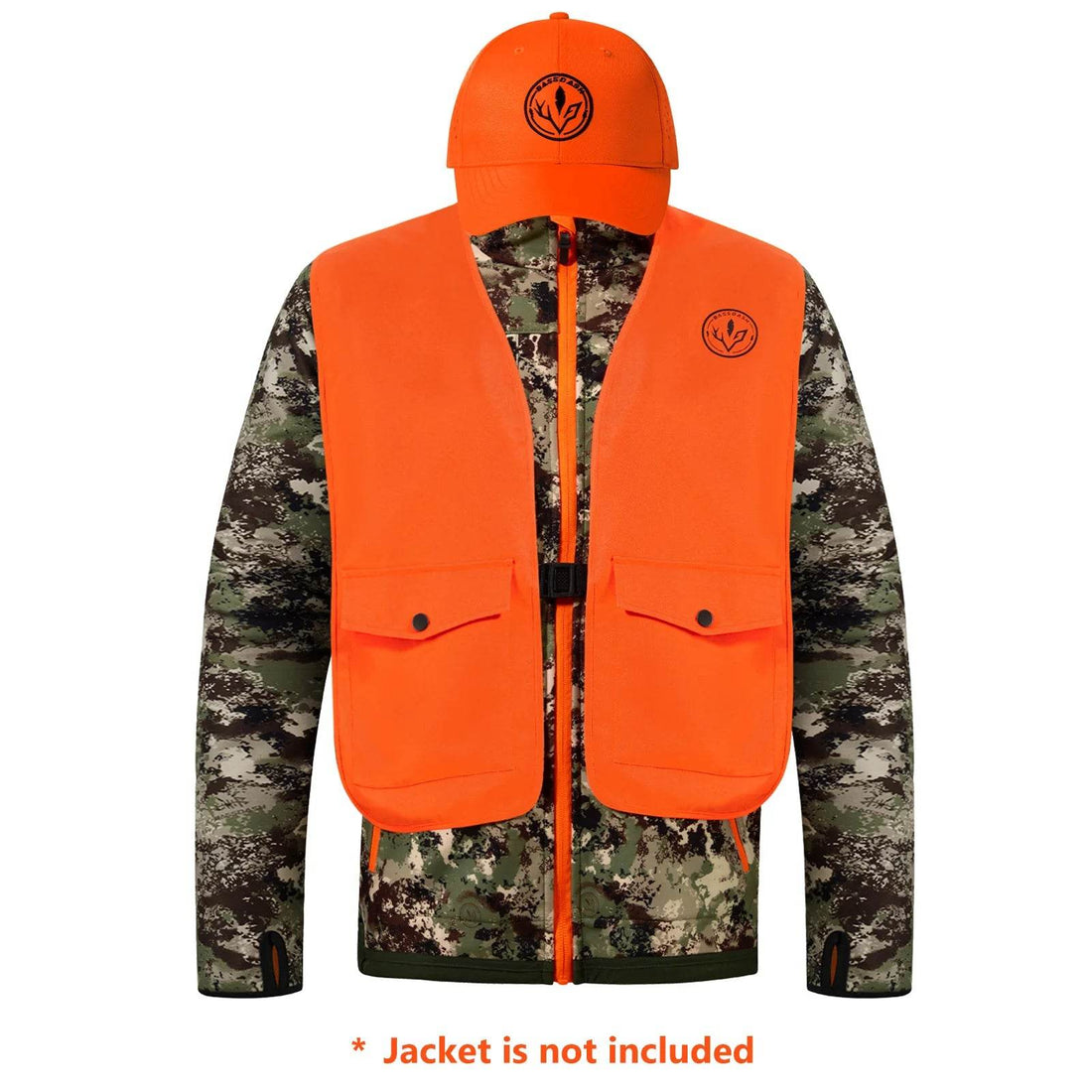 BASSDASH Blaze Orange High Visibility Vest & Cap Combo - Fish & Cheaps | Fishing & Outdoor Gear