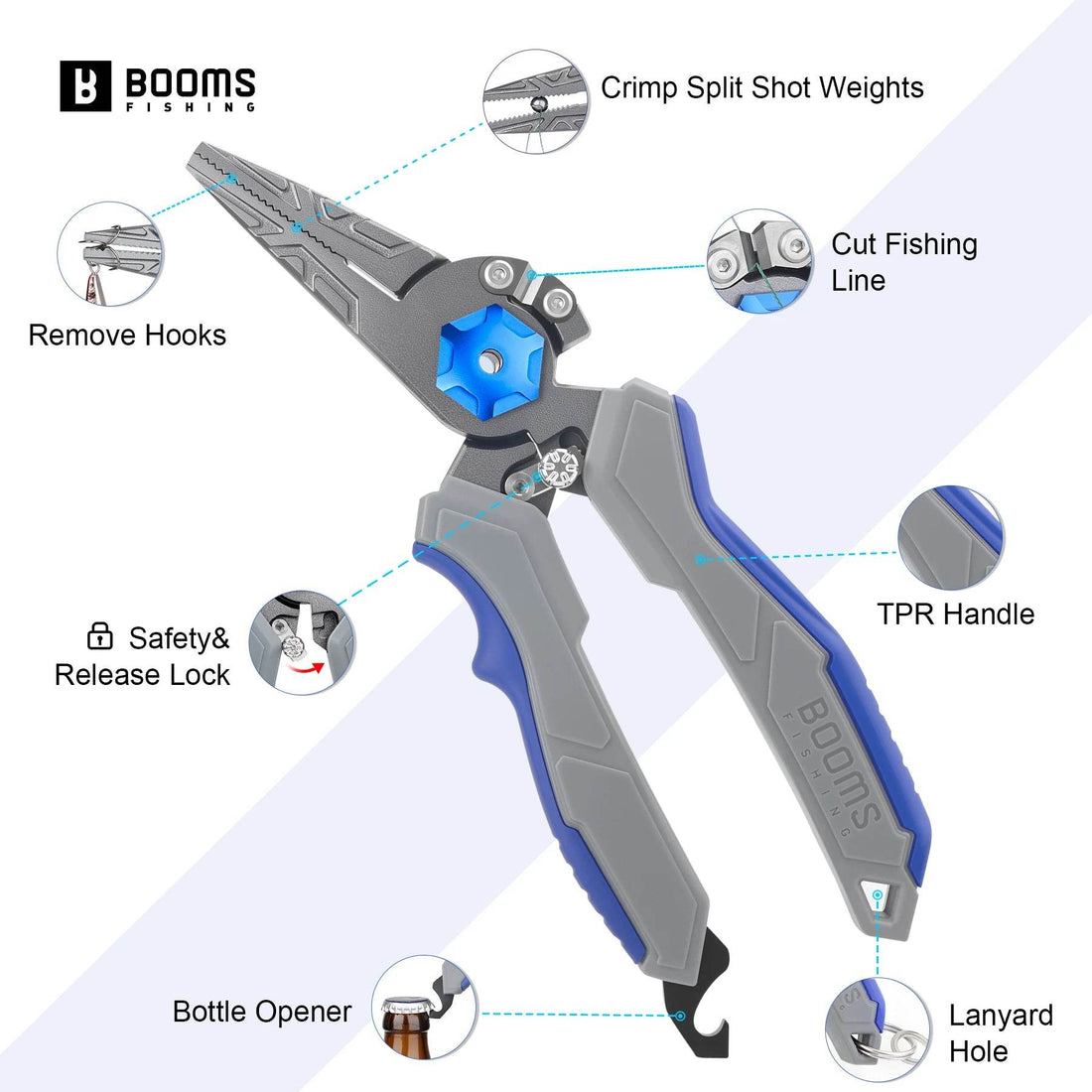 Booms Fishing F09 Saltwater Hook Remover Pliers - Fish & Cheaps | Fishing & Outdoor Gear