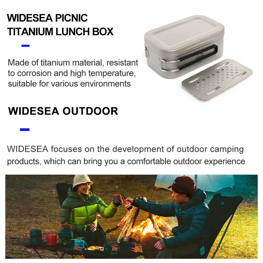 Widesea Lightweight Titanium Camping Lunch Box - Fish & Cheaps | Fishing & Outdoor Gear