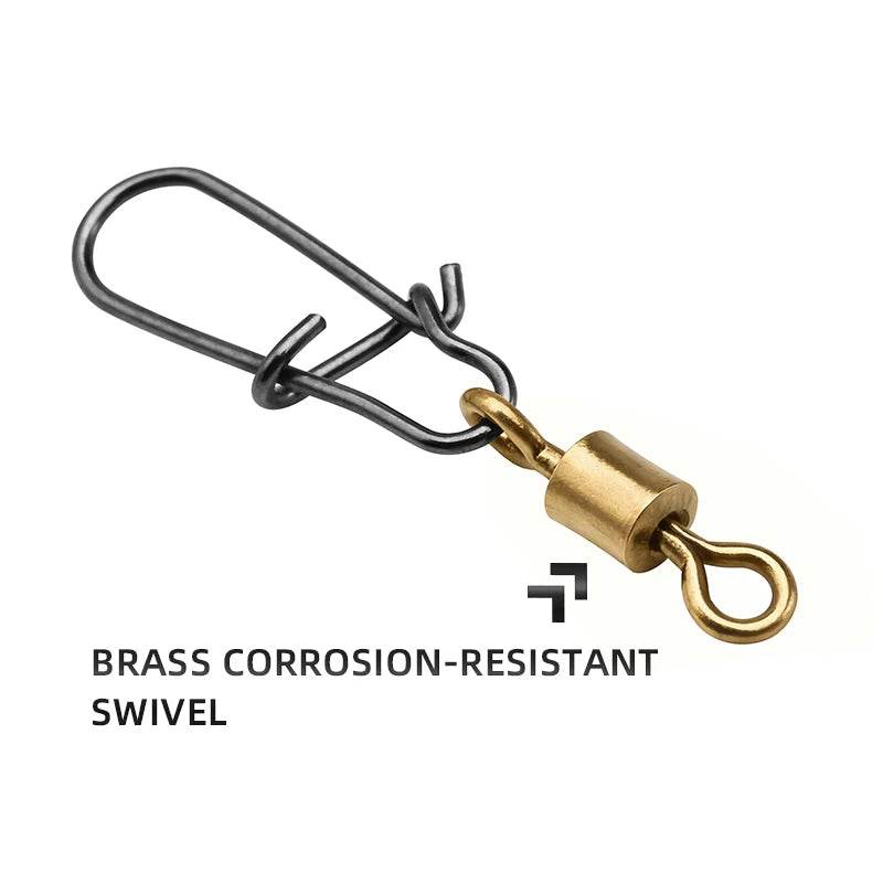 BLUX Quick Change Lock Snap with Superline Swivel – 50pcs - Fish & Cheaps | Fishing & Outdoor Gear