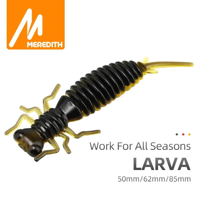 MEREDITH 10pcs Larva Soft Plastic Fishing Lures