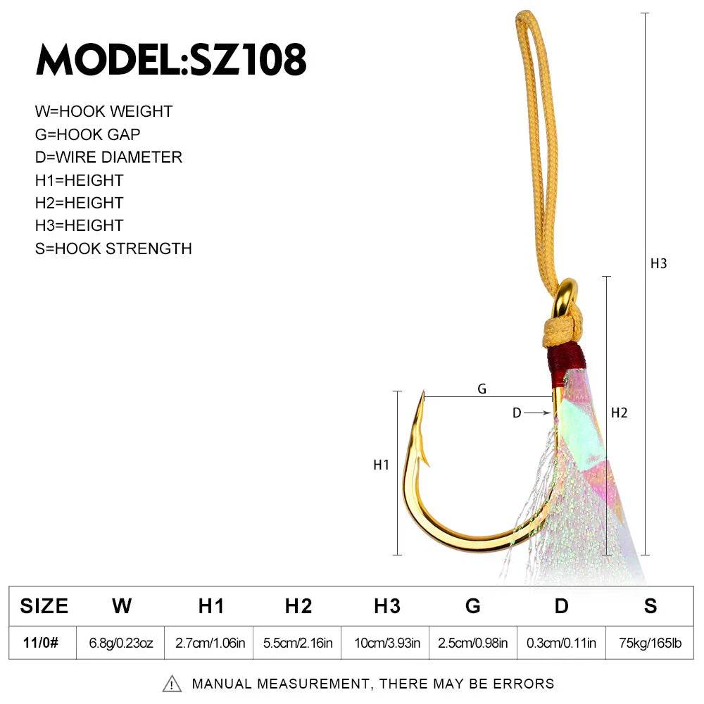 PROBEROS Saltwater Feathered Hooks 5-Pack - Fish & Cheaps | Fishing & Outdoor Gear