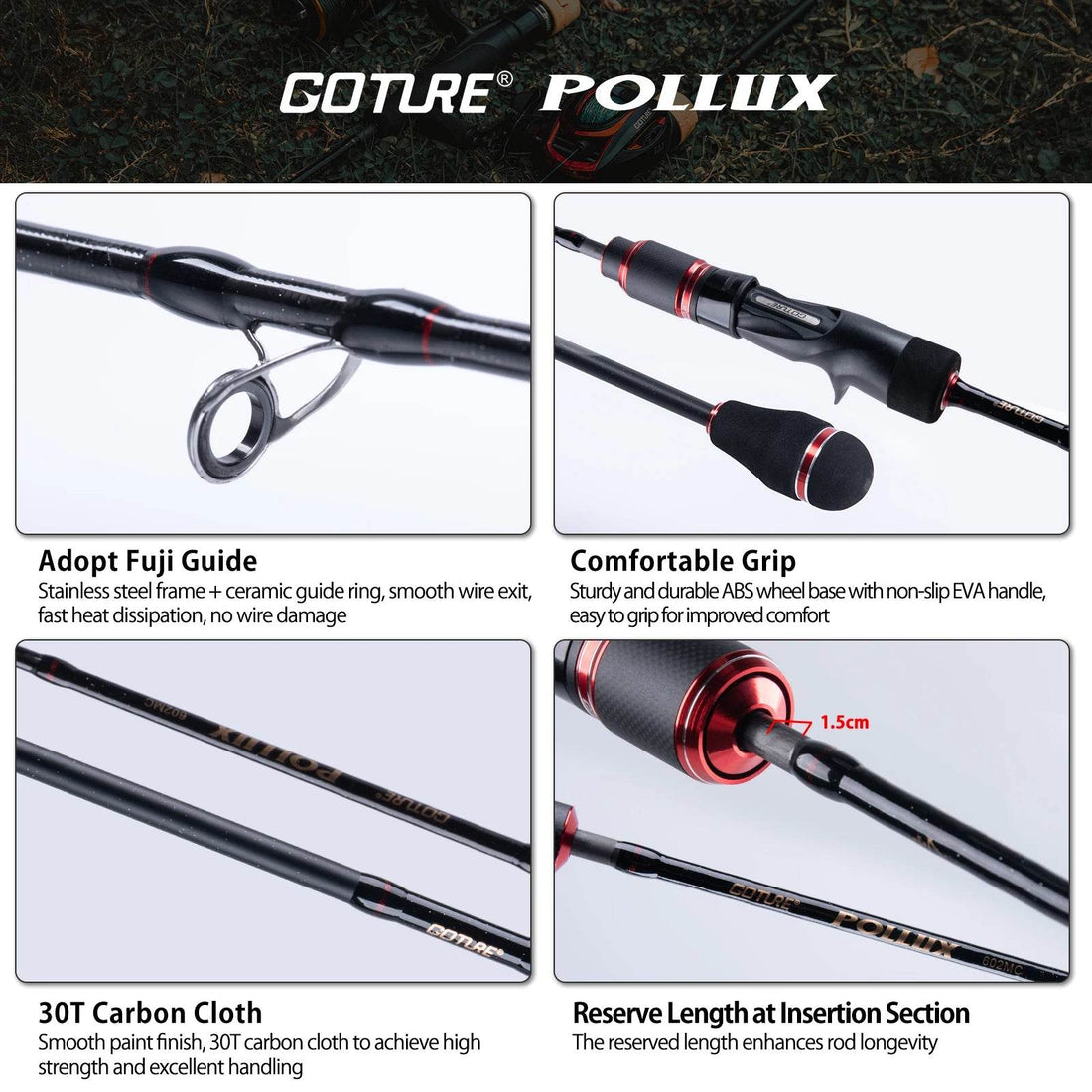 Goture POLLUX Slow Jigging Rod – Fuji Guide, Ultralight Carbon - Fish & Cheaps | Fishing & Outdoor Gear
