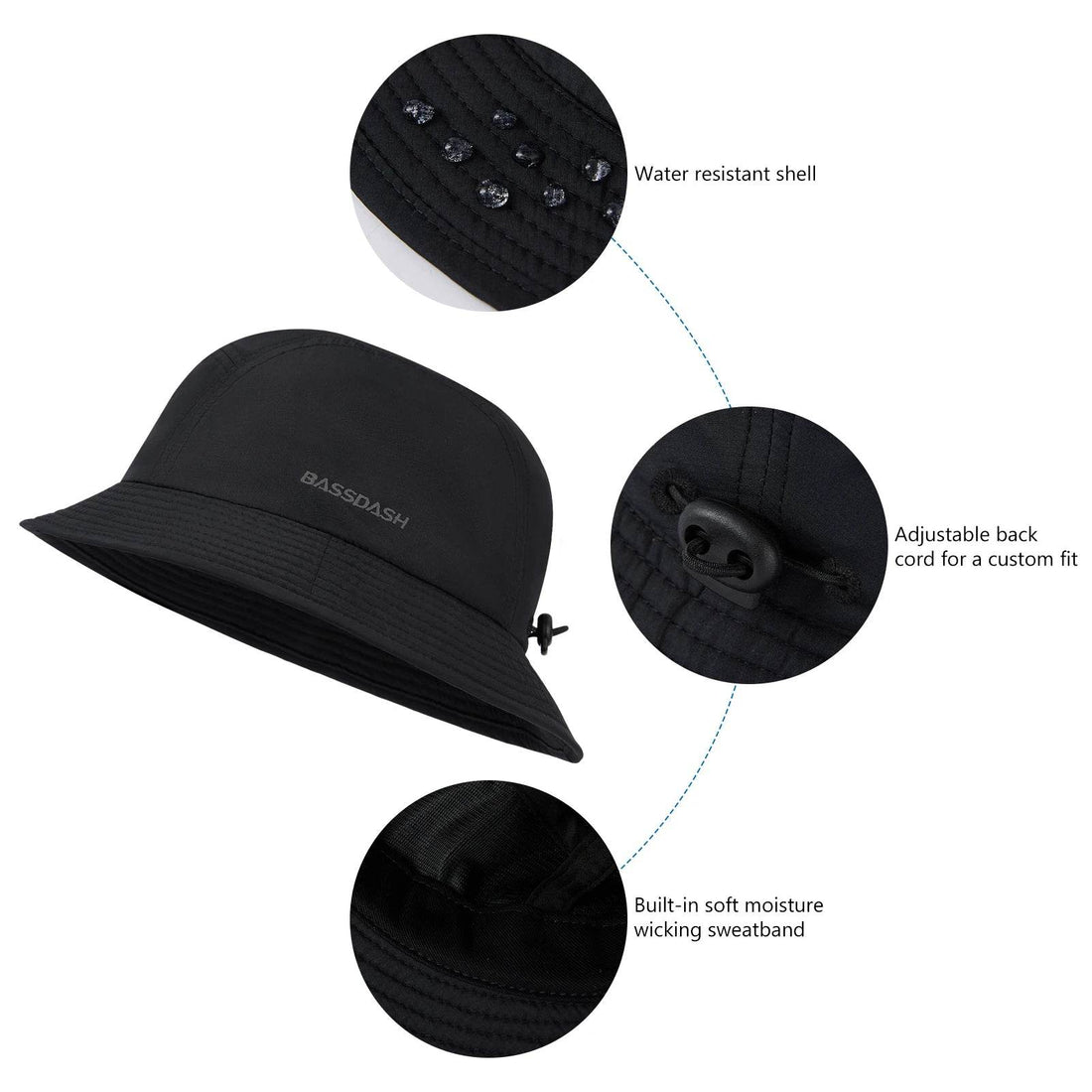 BASSDASH UPF50+ Lightweight Fishing Bucket Hat - Fish & Cheaps | Fishing & Outdoor Gear