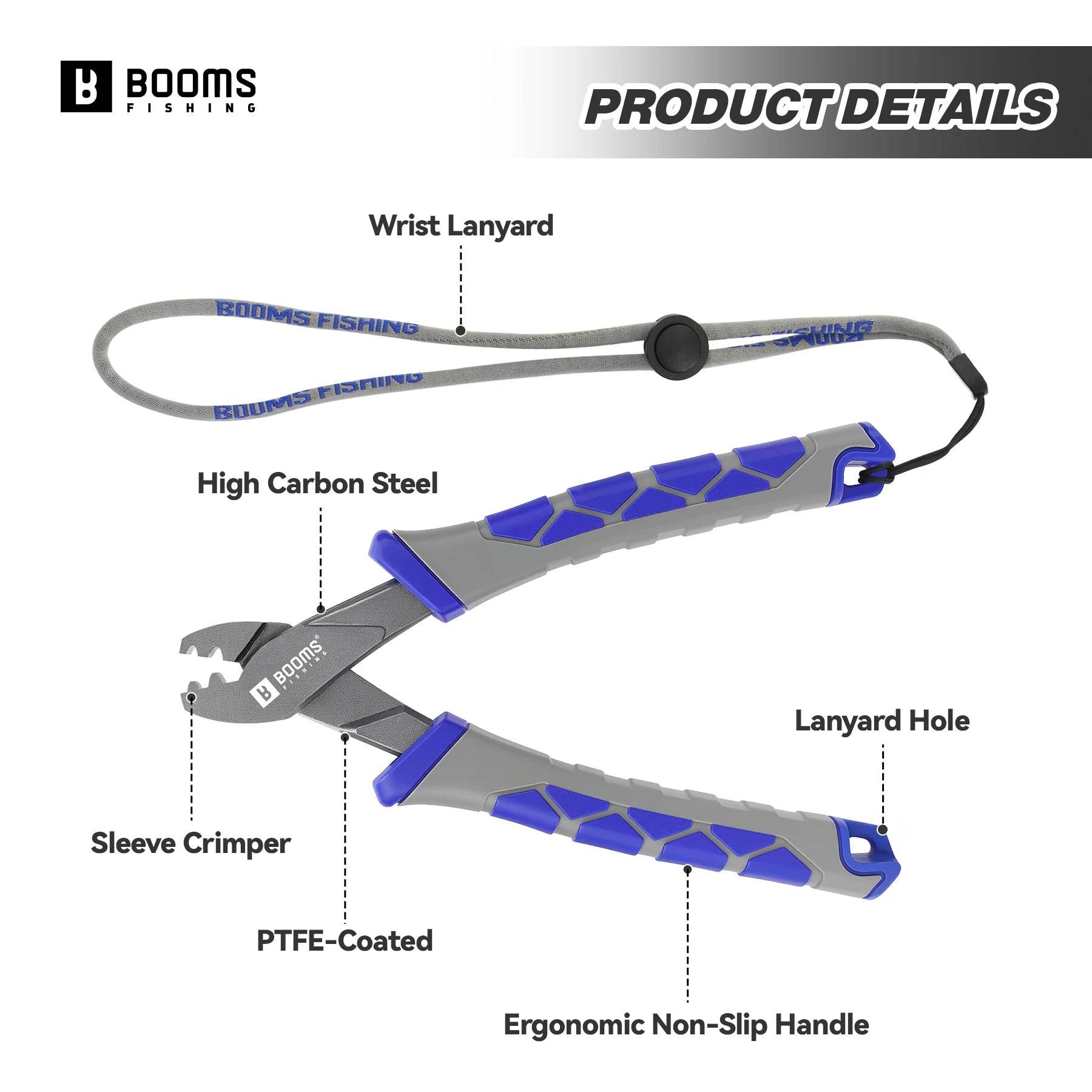 Booms XW41 Carbon Steel Crimping Pliers - Fish & Cheaps | Fishing & Outdoor Gear