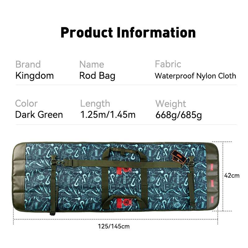 Kingdom Waterproof Rod Bag – Portable Storage 1.25m/1.45m - Fish & Cheaps | Fishing & Outdoor Gear