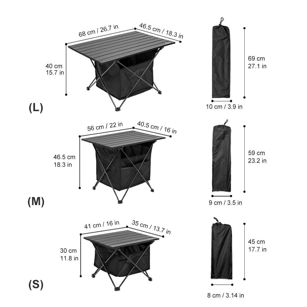Widesea Roll-Top Folding Camping Table - Fish & Cheaps | Fishing & Outdoor Gear