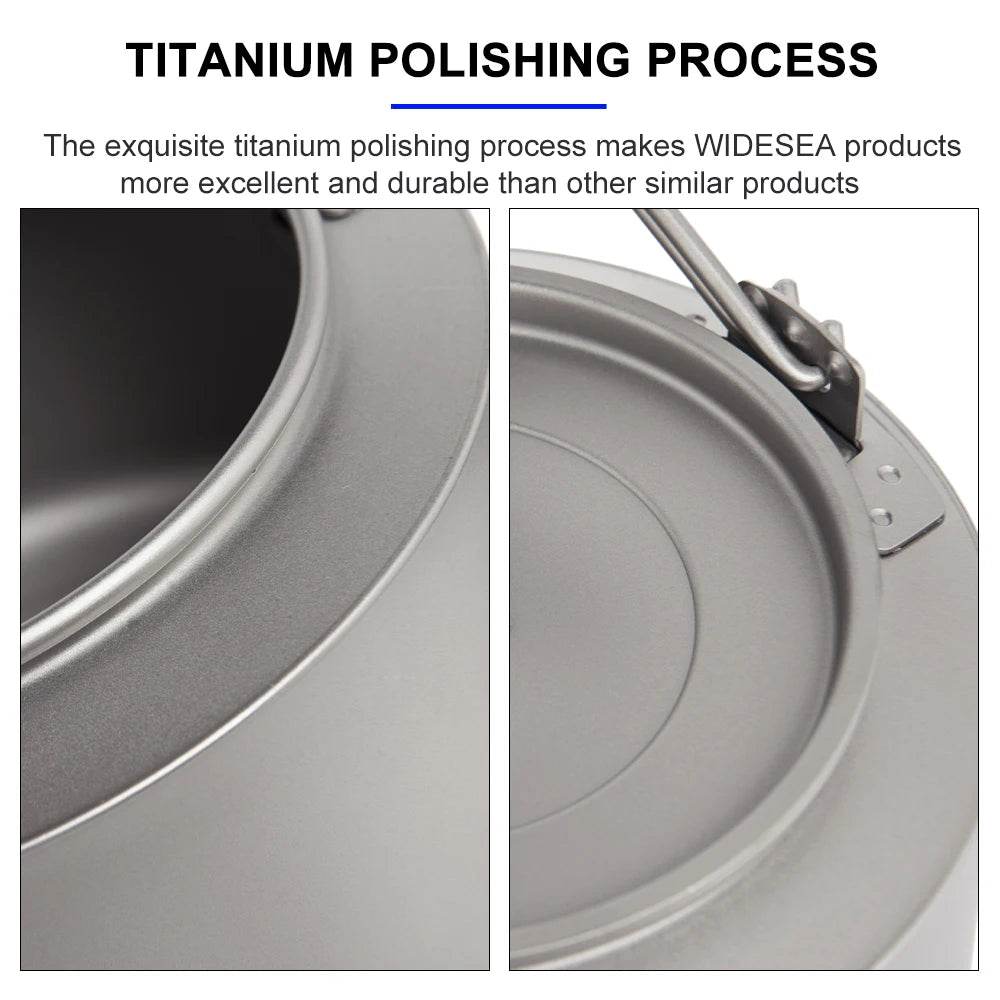 Widesea Titanium Camping Kettle - Fish & Cheaps | Fishing & Outdoor Gear