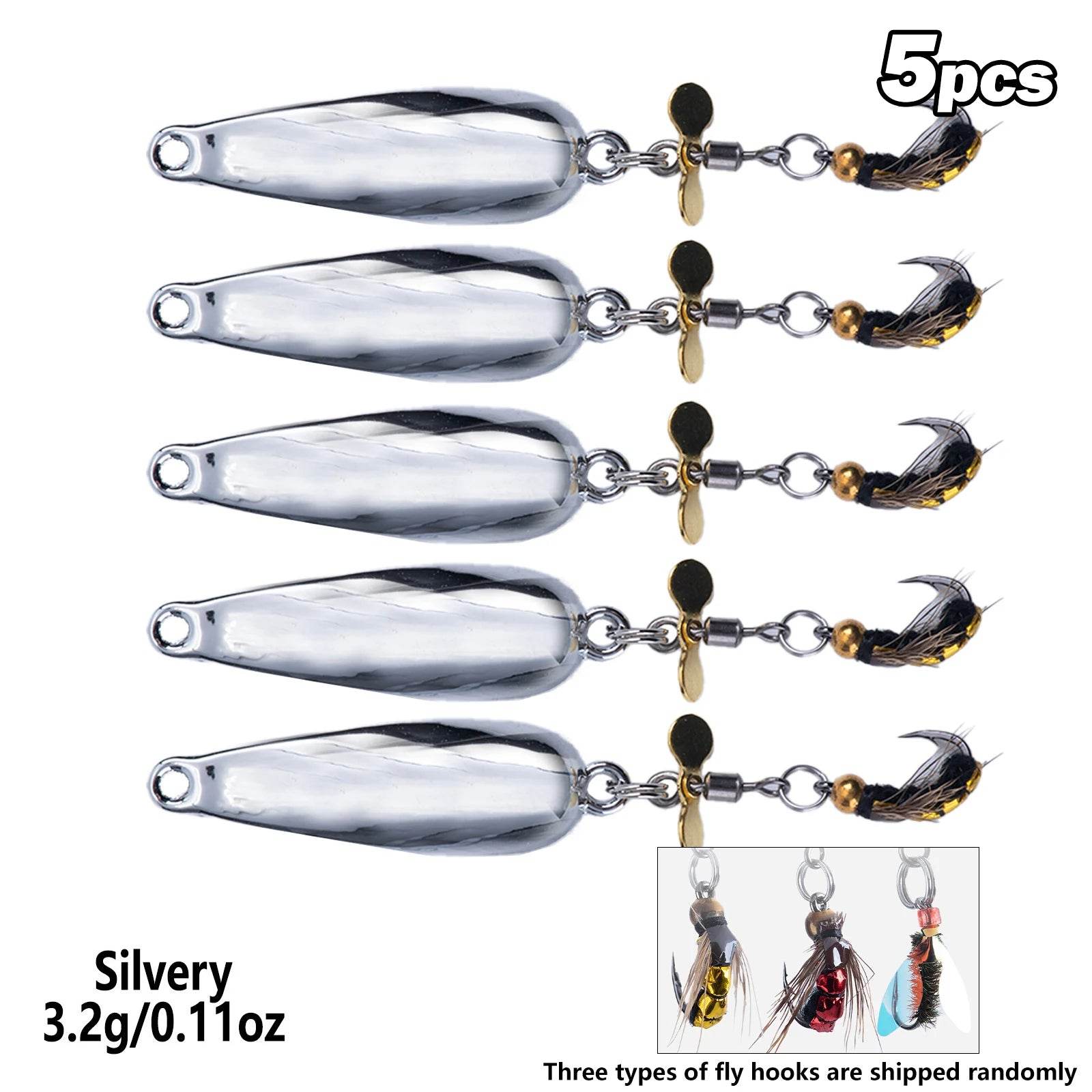 Goture 5pcs Lure Spoonbait Spinners – Hard Sequins Set - Fish & Cheaps | Fishing & Outdoor Gear