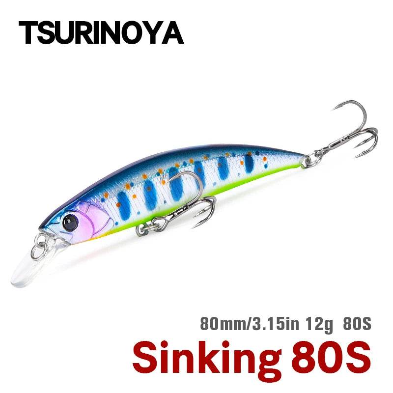 TSURINOYA 80S Sinking Minnow – 8cm Hard Bait - Fish & Cheaps | Fishing & Outdoor Gear
