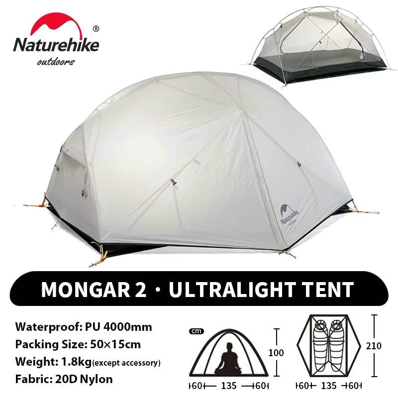 Naturehike Mongar UL 2 — Ultralight 2-Person Trekking Tent - Fish & Cheaps | Fishing & Outdoor Gear
