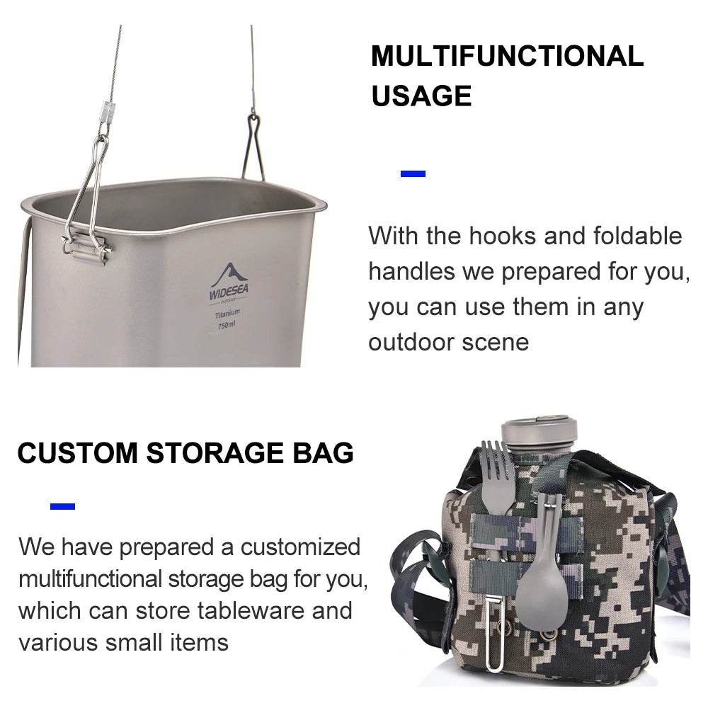 Widesea Titanium Lunch Box & Cookware Set - Fish & Cheaps | Fishing & Outdoor Gear