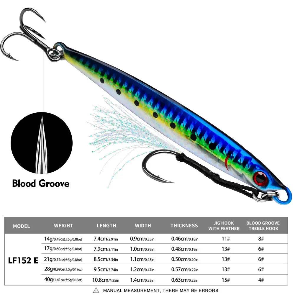 PROBEROS Fast Sink Metal Jigs – Long Distance Casting - Fish & Cheaps | Fishing & Outdoor Gear